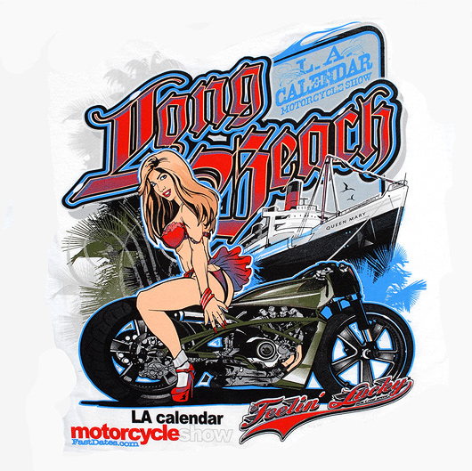 LA Calendar Motorccyle Show T-Shirt, Roland sands, Kenny Roberts KR Boardtracker