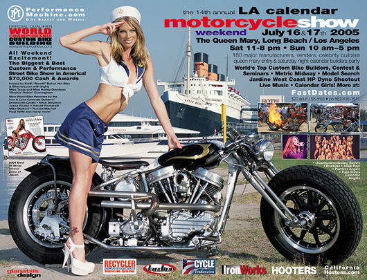 Brad Pitt, Shinya Kimura motorcycle, LA Calendar Motorcycle Show