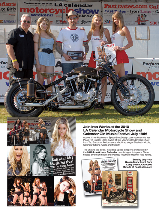 Chris Fletchner Spped Shop Design LA Calendar Motorcycle Show winner