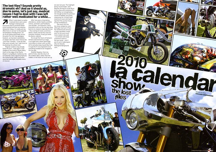 Streetfighters magazine LA Calenfar Motorcycle Show coverage