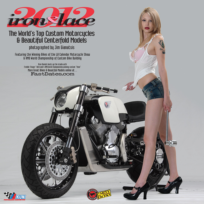 2010 Iron and lace Calendar, Iron & Lace, custom motorcycle calendar, Playboy Playmate