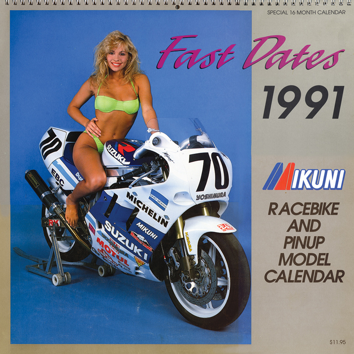 Fast Dates 1991 racebike calendar pamela Anderson