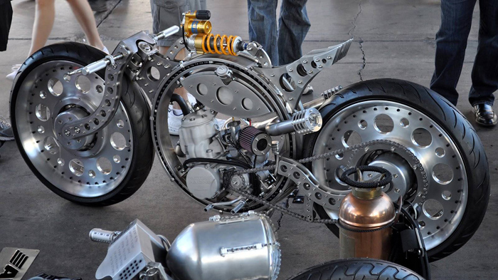 Custom roller bearing 2-stoke motorcycle