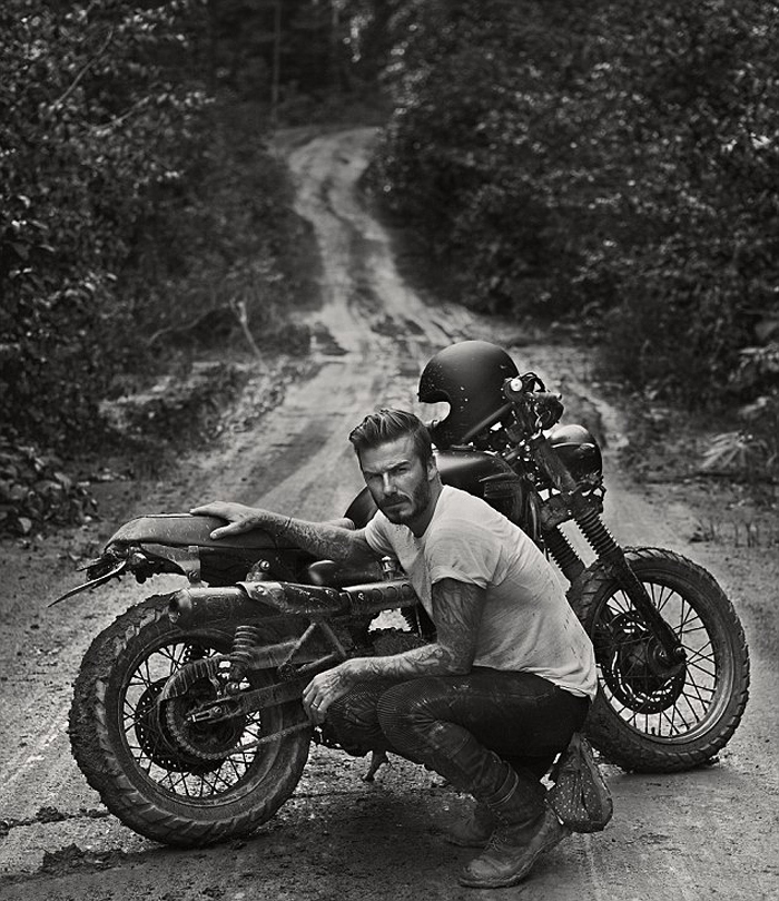 David Beckham Amazon Triump ride photo