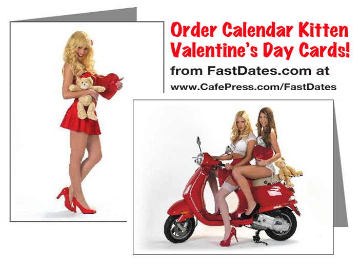 Valentine Day PiUp model girl card cards