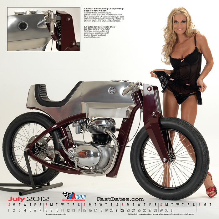 Iron & Lace custom V-twin calendar