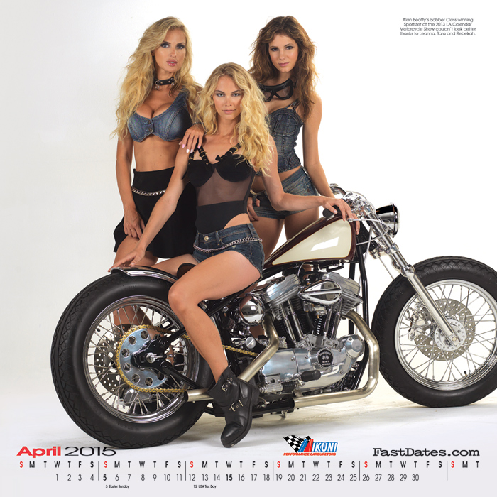 Iron & Lace Calendar motorcycle photo