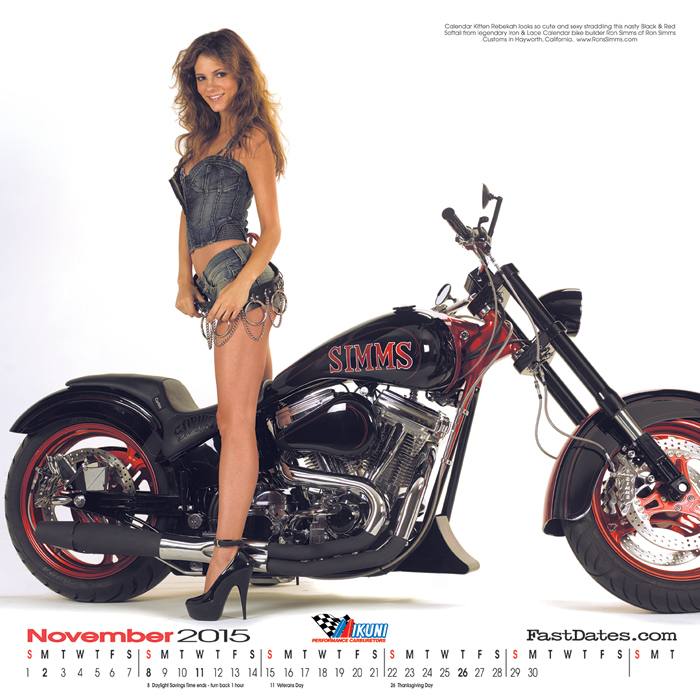 Iron & Lace Calendar motorcycle photo