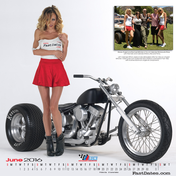 Iron & Lace Calendar motorcycle photo