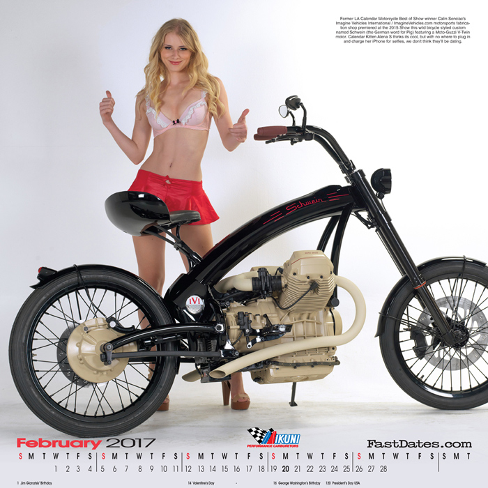 Iron & Lace Calendar motorcycle photo