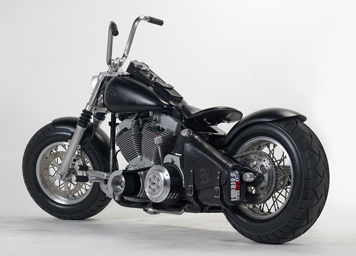 Exile custom motorcyles black bike