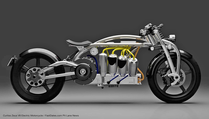 Curtiss Zeus V8 Electric Custom motorcycle