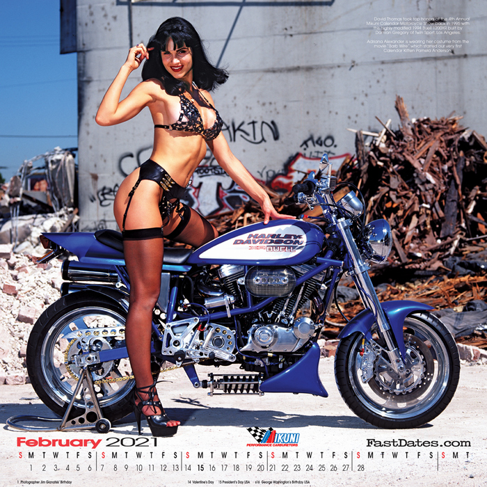 Iron & Lace Calendar custom motorcycle photo