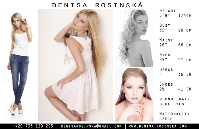 Denisa Rosinská zed modeling card