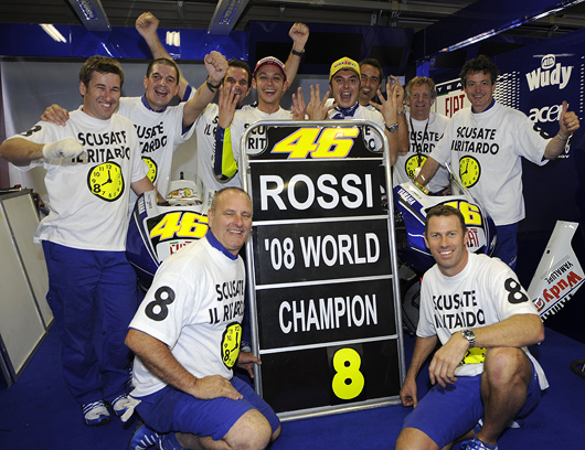 Rossi Yamaha Team Photo 2008 MotoGP World Champion