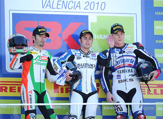 Haslam Valencia podium