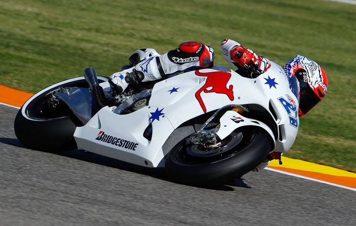 Casey Stoner Honda MotoGP bike test Valencia