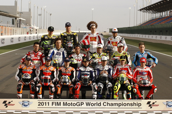 MotoGP riders group picture 2011 Qatar