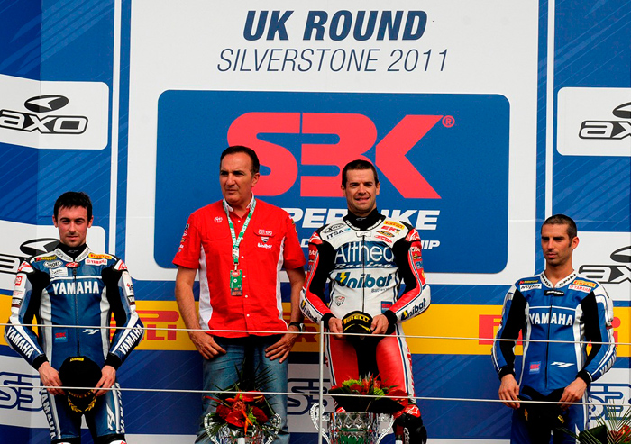 Silverstone World Superbike podium 2011