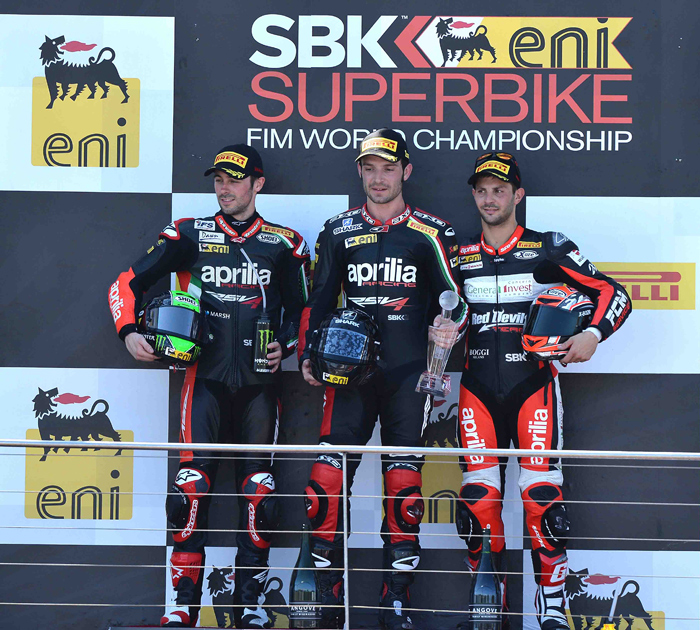 Phillip Island podium photo World Superbike 2013