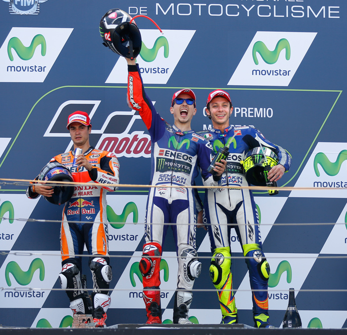 Araton MotoGP podium 2015