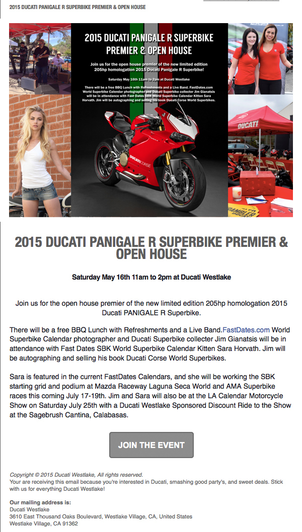 Ducati Westlake Ope4n Hous