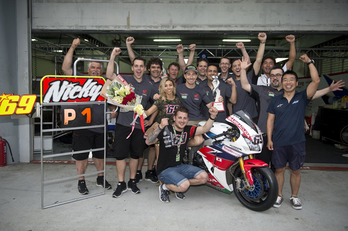 Nicky Hayden Ten kate Honda World Superbike Sepang Malaysia win victory photo SBK