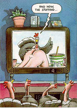 turkey stuffing cartoon