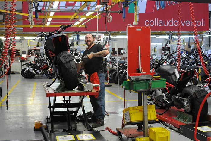 Ducati factory Diavel production photo