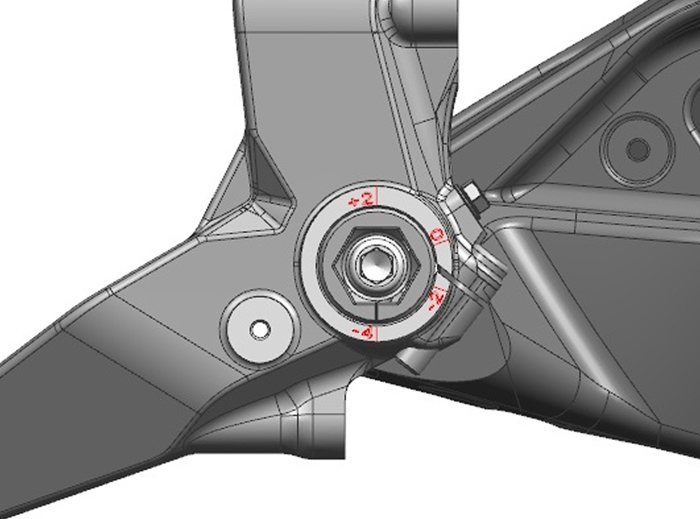 Ducati 1199R adjustable swingarm pivot photo