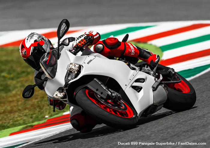Ducati 899 Panigale Superbike action riding photo
