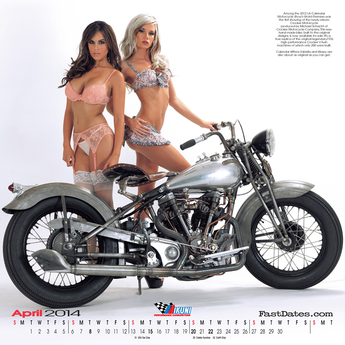 Iron & Lace Calendar motorcycle photo