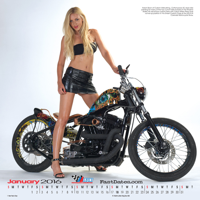 Iron & Lace Calendar motorcycle photo