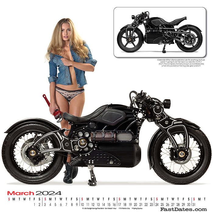 Iron & Lace Motorcycle PinUp Calendar