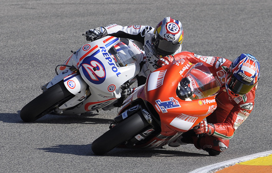 Casey Stoner, Dani Pedrosa, Ducati Vaencia MotoGP