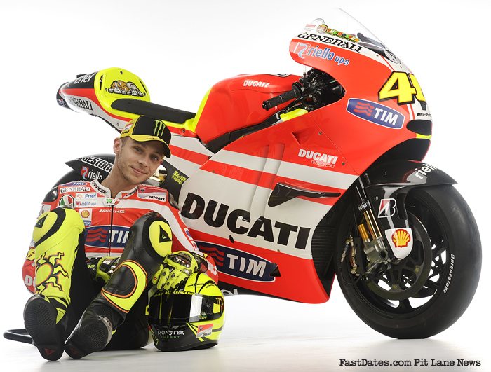 Ducati MotoGP presentation 2011 Wroom Valentino Rossi and GP11 bike motorcycle