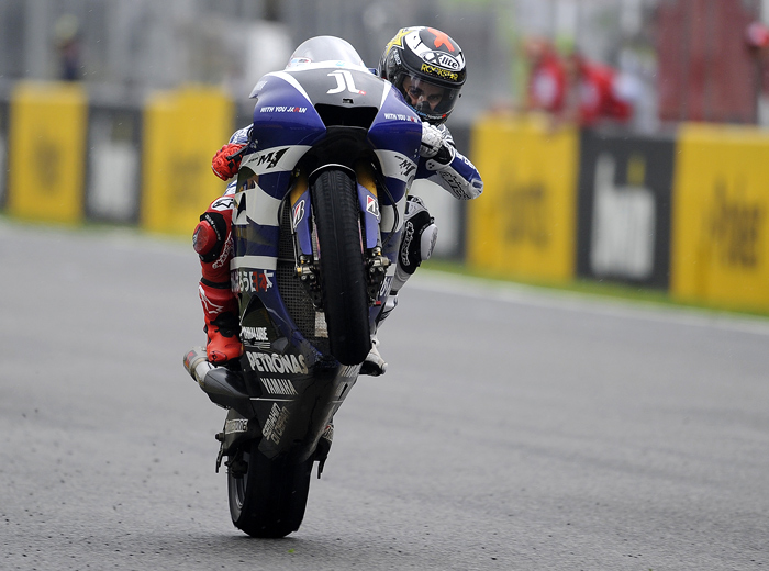 Jorge Lorenzo Jerez MotoGP action wheelie photo picture