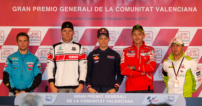 MotoGP riders Valencia photo 2011