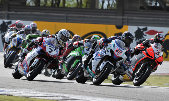 Assen World Superbike race start photo