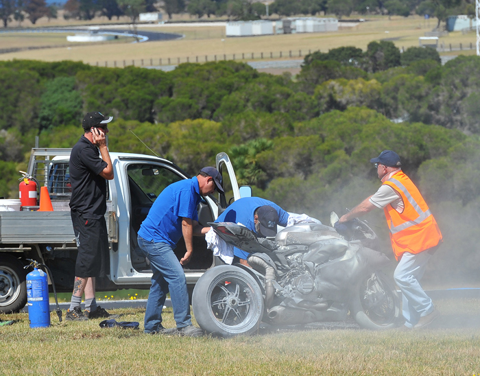 Badovini burned Ducati Phillip Island