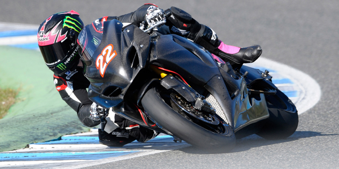 Sam Lowes testing cresent suzuki