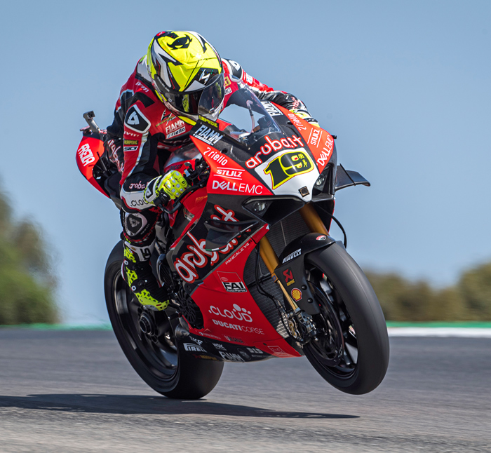 Bautisra Ducati race action photo SBK Ducati